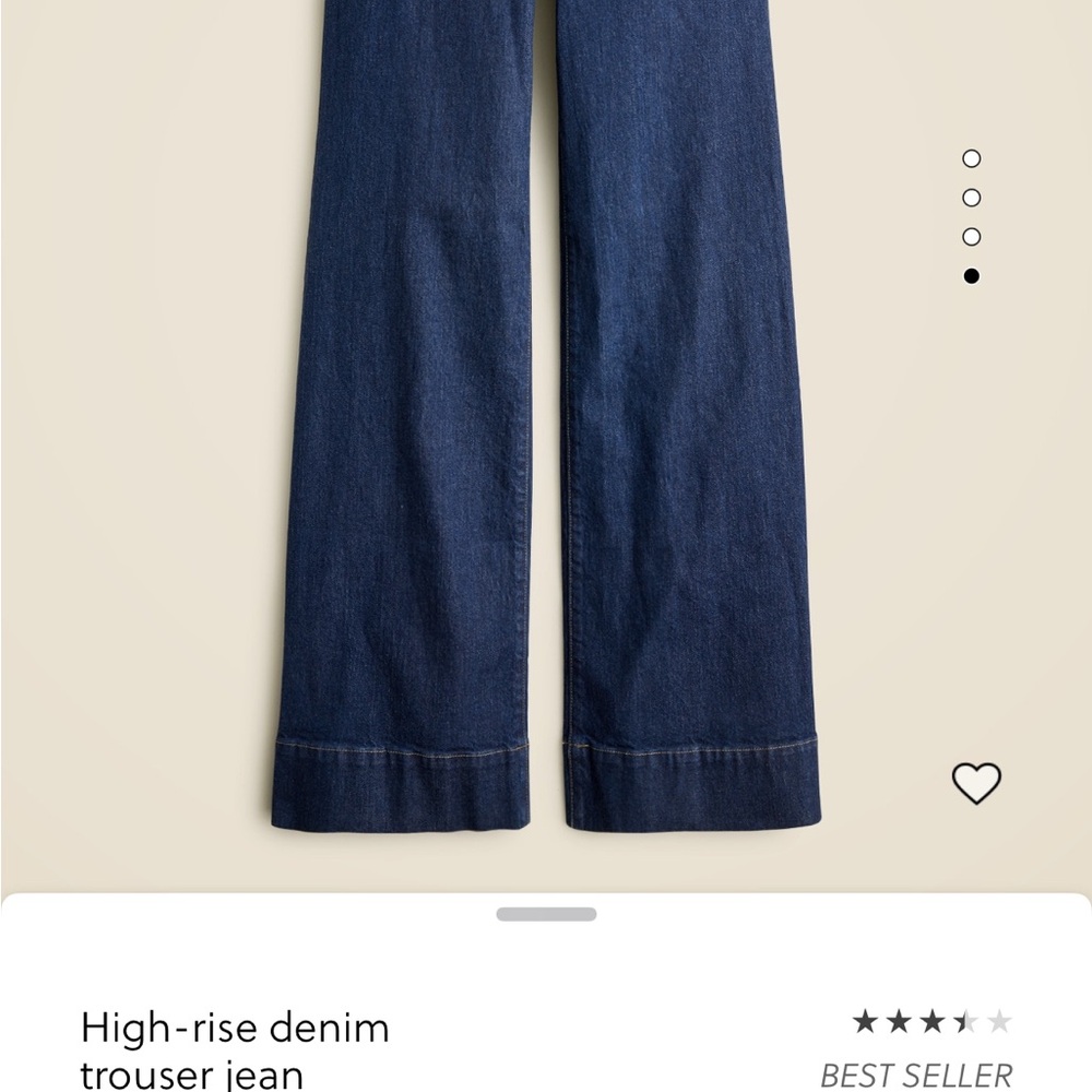 Women's High-Rise Denim Jeans - Blue wide leg trouser jeans